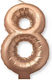 Κεράκι Rosegold Αριθμός 8