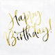 Парти Салфетки Happy Birthday Златисти 20 Бройки