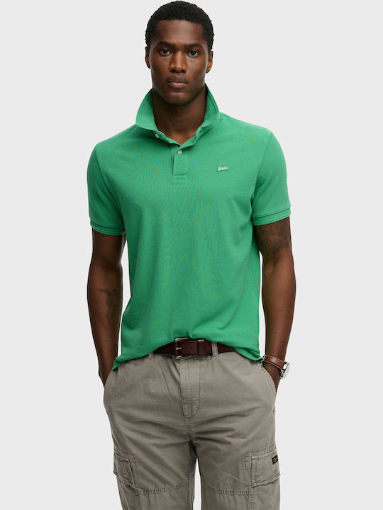 Superdry Klassisches Pique Polo Herrenblusen Grün