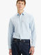 Pocket Long Sleeve Shirt in Regular Fit Blue