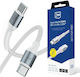 3MK Cablu USB 2.0 USB-C Masculin - USB-C 100W Alb 2m