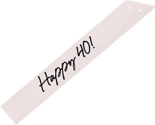 Happy 40 Hârtie Bandă Bej