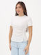Women's Cotton Short Sleeve White Blouse