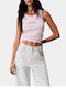Women's Cotton Sleeveless Blouse Lightpink