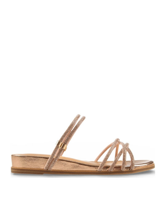 Damen Flache Sandalen Rosa