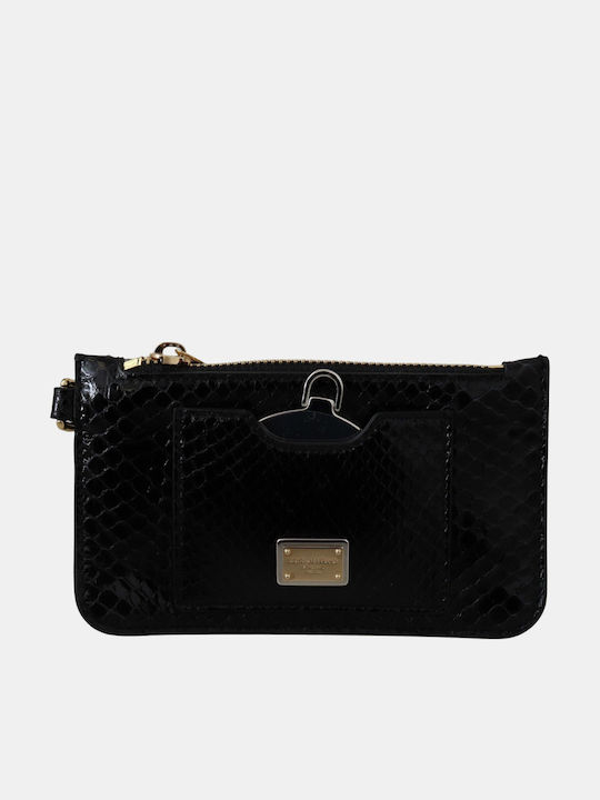 Damenbrieftasche Leder Damen Schwarz