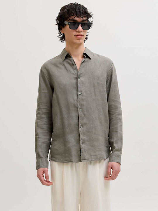 Jack & Jones Μακρυμάνικo Λινό Πουκάμισο σε Φαρδ...