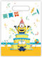 Plastic Gift Bag with Minions Theme 18x28cm 6 Pieces