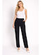 Women's Fabric Trousers in Regular Fit Dark Blue SB-41046-26TR-BLUES