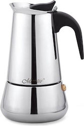 Maestro Stovetop Espresso Pot 4 Cups Inox Gray