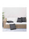 vidaXL Sofa-Kissen Schwarzes Karomuster 40x40cm
