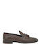 Δερμάτινα Ανδρικά Loafers σε Καφέ Χρώμα