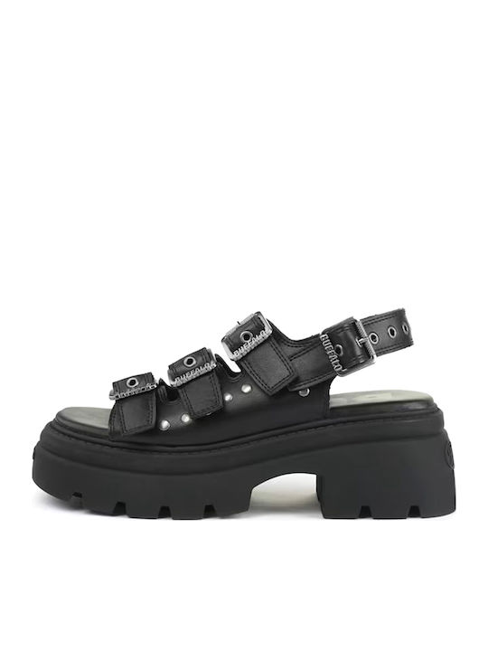 Buffalo Damen Sandalen Schwarz