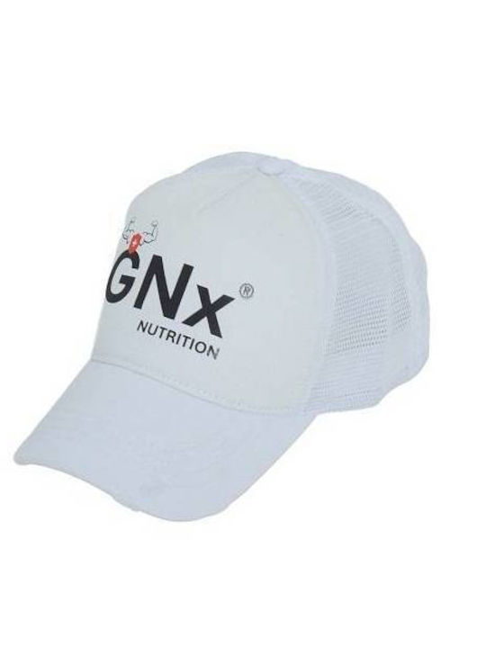 Καπελο Gnx Λευκό Mε Μαύρο Logo 26089 H&s