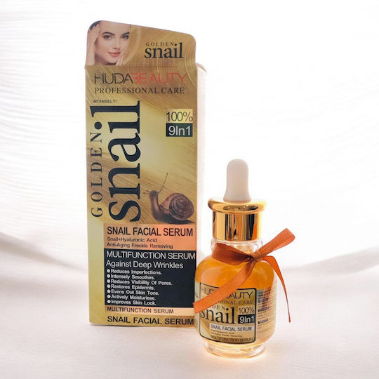 Huda Beauty Serum Hidratant și Anti-îmbătrânire pentru Față cu Secreție de Melc și Acid Hialuronic pentru Hrănire