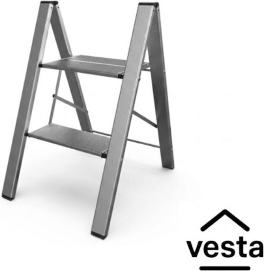 Vesta Σκάλα Αλουμινίου με 2 Σκαλοπάτια 39εκ.
