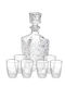 Bormioli Rocco Rocco Rocco Carafă de Servire din Sticlă pentru Lichior cu Dop și Pahare 780ml