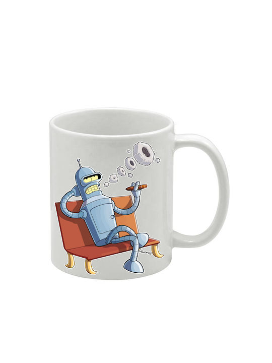 Weiße Tasse Futurama