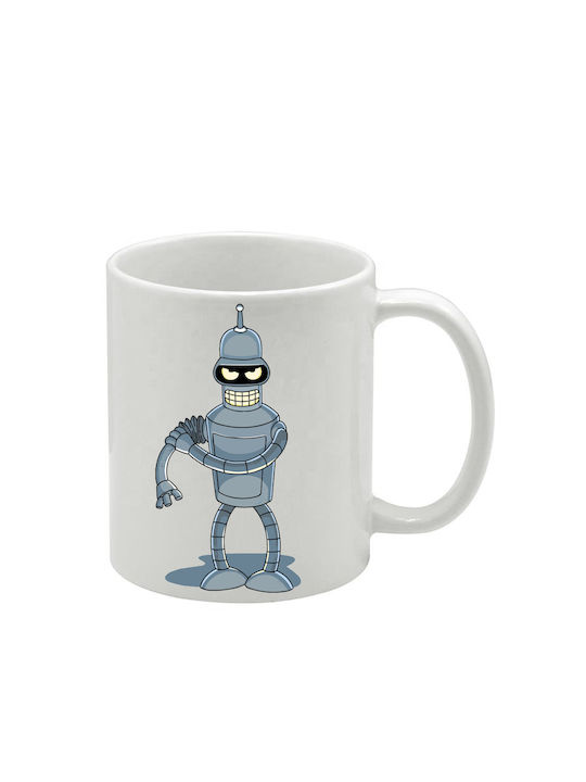 Weiße Tasse Futurama