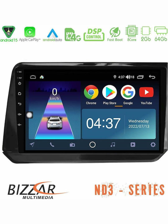 Bizzar Ηχοσύστημα Αυτοκινήτου για Nissan Note 2022-2023 (Bluetooth/USB/WiFi/GPS/Apple-Carplay/Android-Auto) με Οθόνη Αφής 10"
