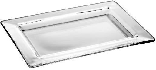 Vidivi Rialto Διακοσμητική Πιατέλα Γυάλινη Λευκή 24x18x2.5εκ.