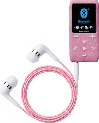 Lenco Mp3 Mp4 Player 8gb Expandable 1.8" Lcd Screen Bluetooth Earphones Included Pink
