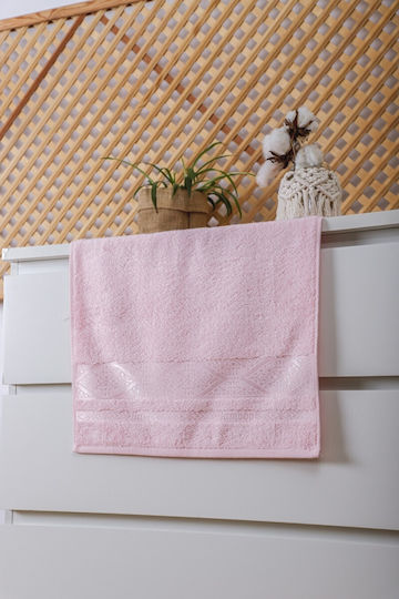 Lenjerii Deosebite Πετσέτα Προσώπου 50x90εκ. Pink 2τμχ Βάρους 480gr/m²