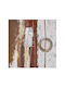 Sinialo Leinwand Weiß-Braun 50x50cm