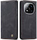 Caseme Back Cover Silicone / Leather Magnetic Black (Xiaomi 14 Pro Realme 14 Pro Honor X7)