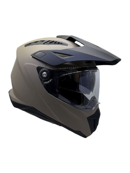 Faseed 805 Brown Mat Motorcycle Helmet On-Off E...