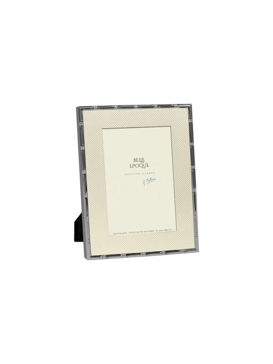 Koukouzelis Fabric Wall-Mounted Photo Frame with Silver Frame