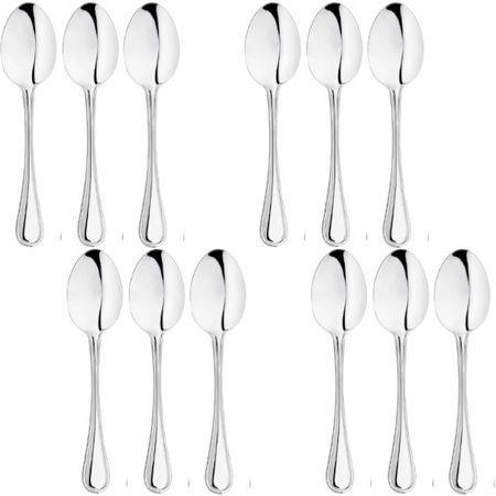 Raki Set Of Coffee Tea Spoons Stainless Silver 12 Pieces