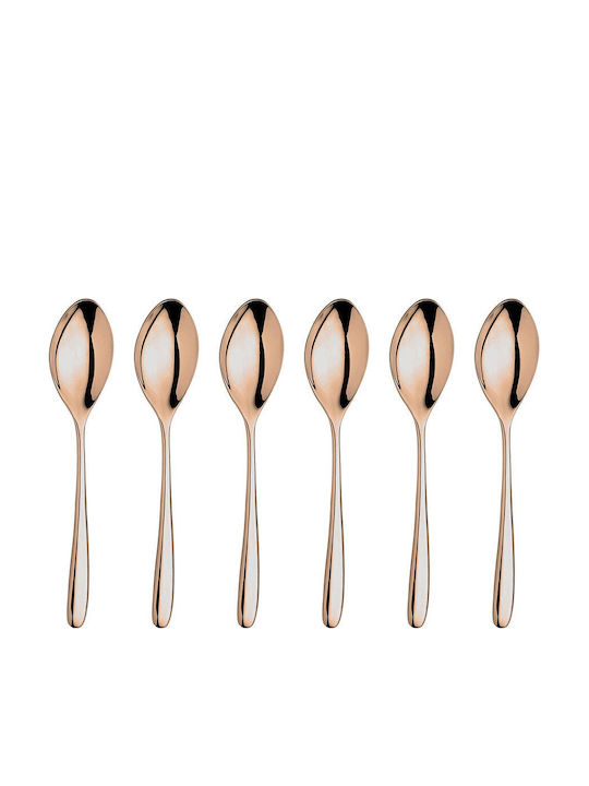 Inoxriv Set Linguri Desert / Înghețată Inox Roz 15.5cm 6 Bucăți
