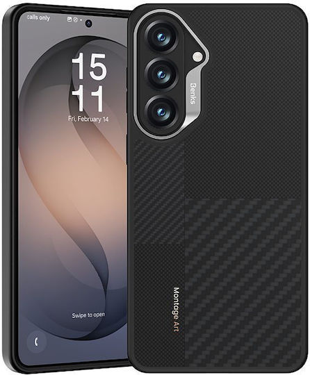 Benks Rückseitenhülle Aramidfaser / Silikon Schwarz für Galaxy S26+
