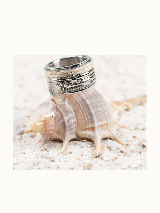 iXXXi Women's Ring with Zircon Made of Steel