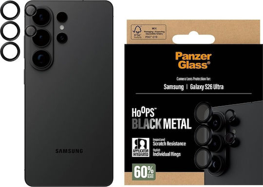 PanzerGlass Hoops Mobile Camera Protector Tempered Glass Black for Samsung Galaxy S26 Ultra