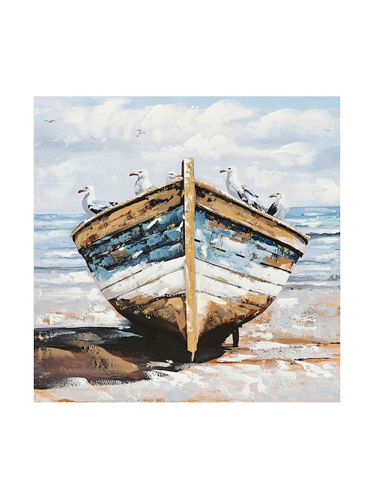 Marhome Ship On Land With Birds Painting On Canvas 80x80cm