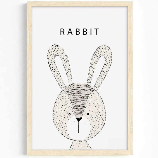 Wallity Kids Framed Wooden Wall Art 33x48cm
