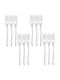 Raki Novecento Set Fruit Dessert Forks Stainless Silver 12 Pieces
