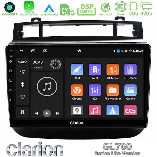 Clarion Car Audio System for Volkswagen Touareg 2011-2018 Bluetooth USB WiFi GPS Apple CarPlay Android Auto with 9" Touch Screen