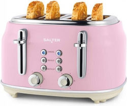 Salter Φρυγανιέρα 4 Θέσεων 1630W Ροζ