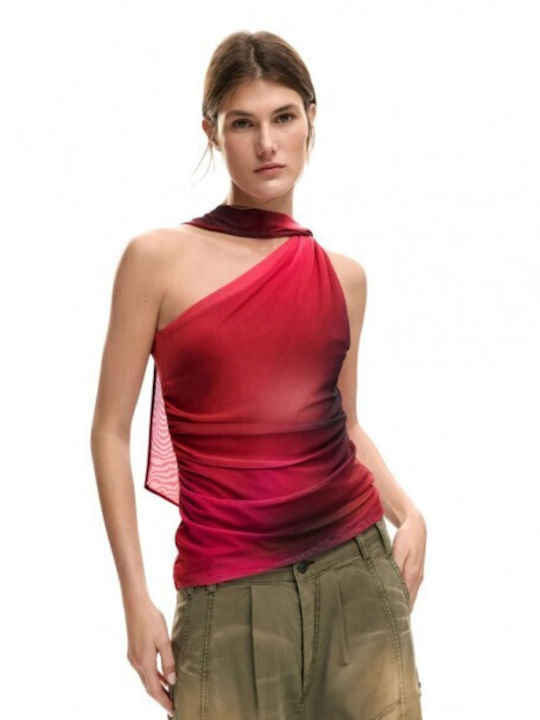 Women's Sleeveless Blouse Neon Pink