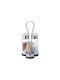 Raki Set Alături De Sare și Piper Inox Cu Suport 2 Bucăți