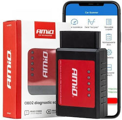 Amio Διαγνωστικό Αυτοκινήτου Obd 2 Τύπου Elm327 Bluetooth Xl Τάση Λειτουργίας 12v Ασύρματη Σύνδεση Επιβατικά Αυτοκίνητα 1 Τεμ 04733/am Amio 04733/am