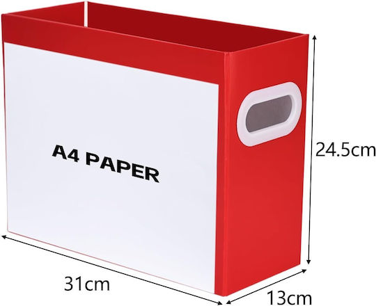 A4 Magazinordner Box Set 2 Faltbare Rote