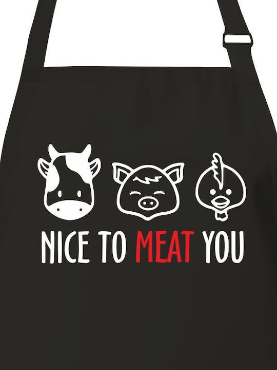 Nice To Meat You Ποδιά Κουζίνας Μαύρη 77734283