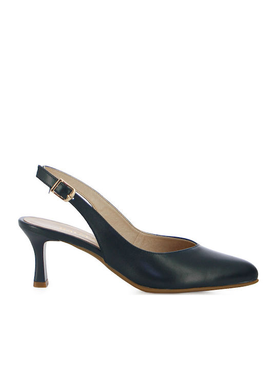 Ragazza Leder Pumps Marineblau