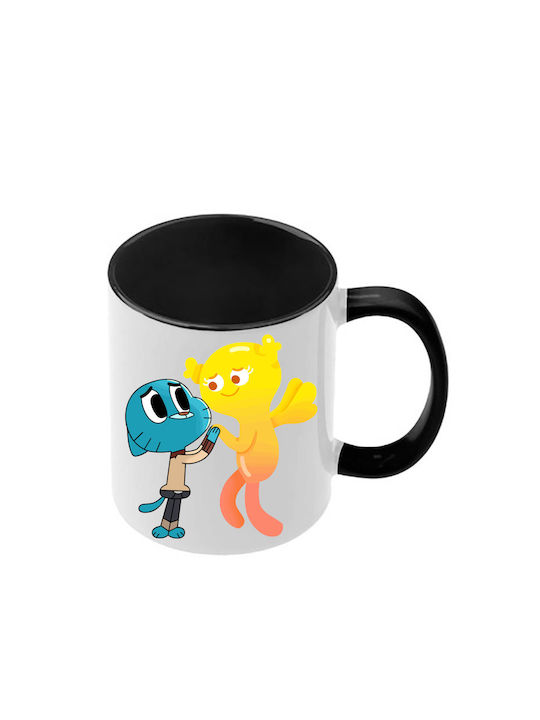 Mug Amazing World Gumball Black Handle Interior