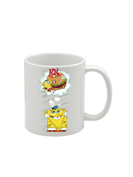 White SpongeBob Mug