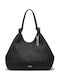 Paula Rattan Damenhandtasche Tote Handtasche Schwarze
